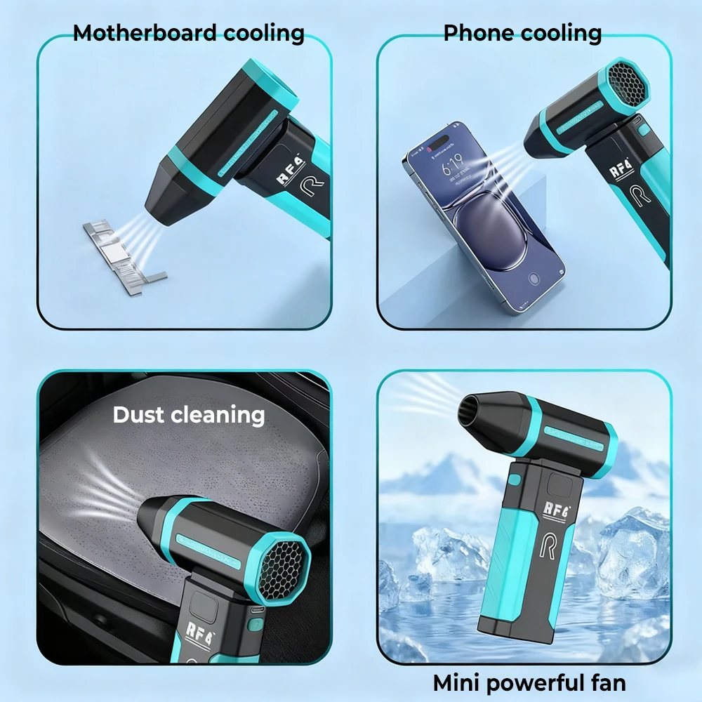 5 سرعات الرياح قابل للتعديل توربو مروحة نفاثة منفاخ هواء قوي الكهربائية منفضة الهواء المضغوط لمجفف السيارة/الكمبيوتر/أدوات تنظيف المنزل #6