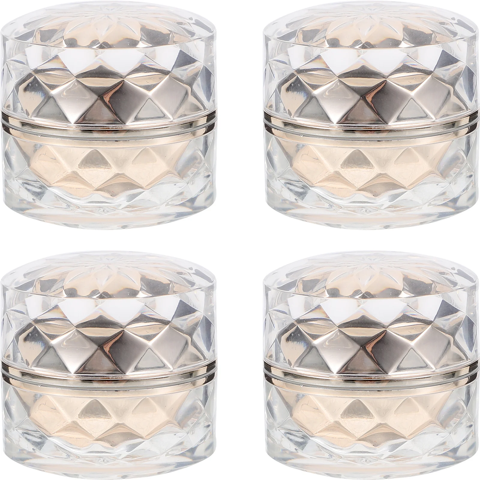 4 ชิ้น ภาชนะบรรจุครีมทาหน้าแบบเติมได้ ขวดขนาดเล็กพกพาสะดวก ขวดเก็บเครื่องสำอาง ภาชนะบรรจุครีมทาหน้า ขวดเครื่องสำอาง