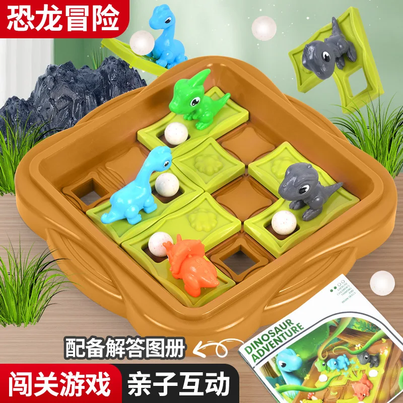 Kinderpuzzel Logica Denken Training Speelgoed Dinosaurus Avontuur Pass Ouder-kind Interactief Desktop Puzzelspel IQ-training