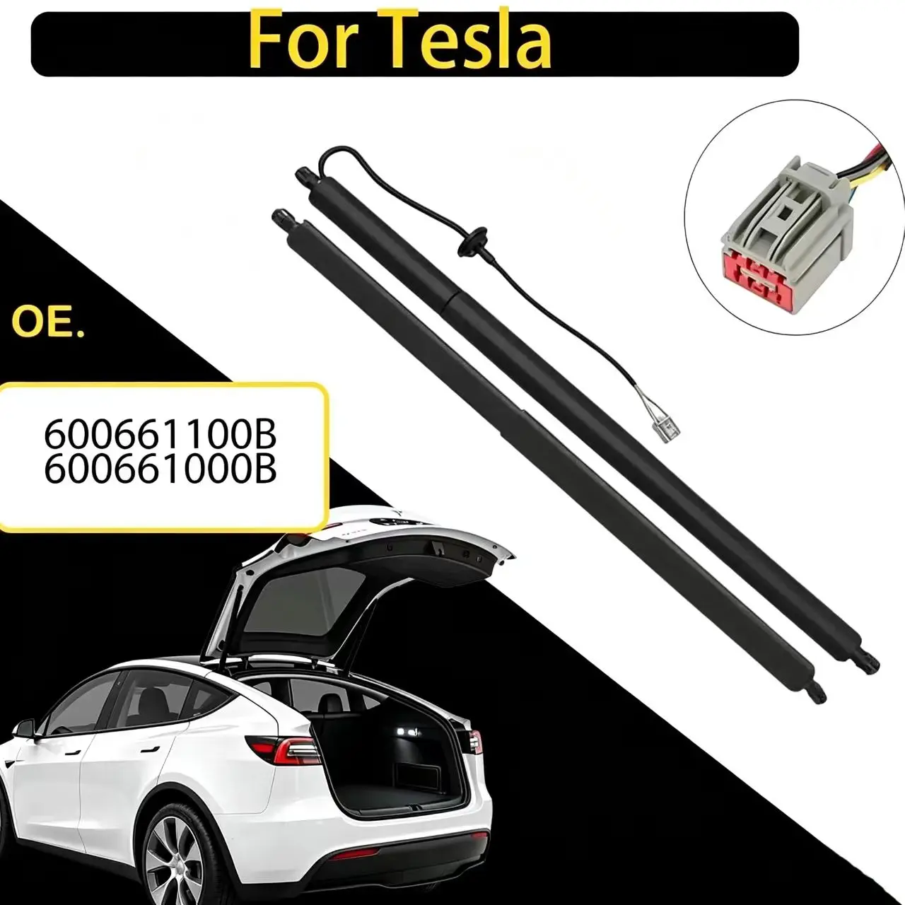 Upgraded Electric Tailgate Struts for Tesla MODEL S - 600661100B 600661000B, Quiet & Rust-Resistant