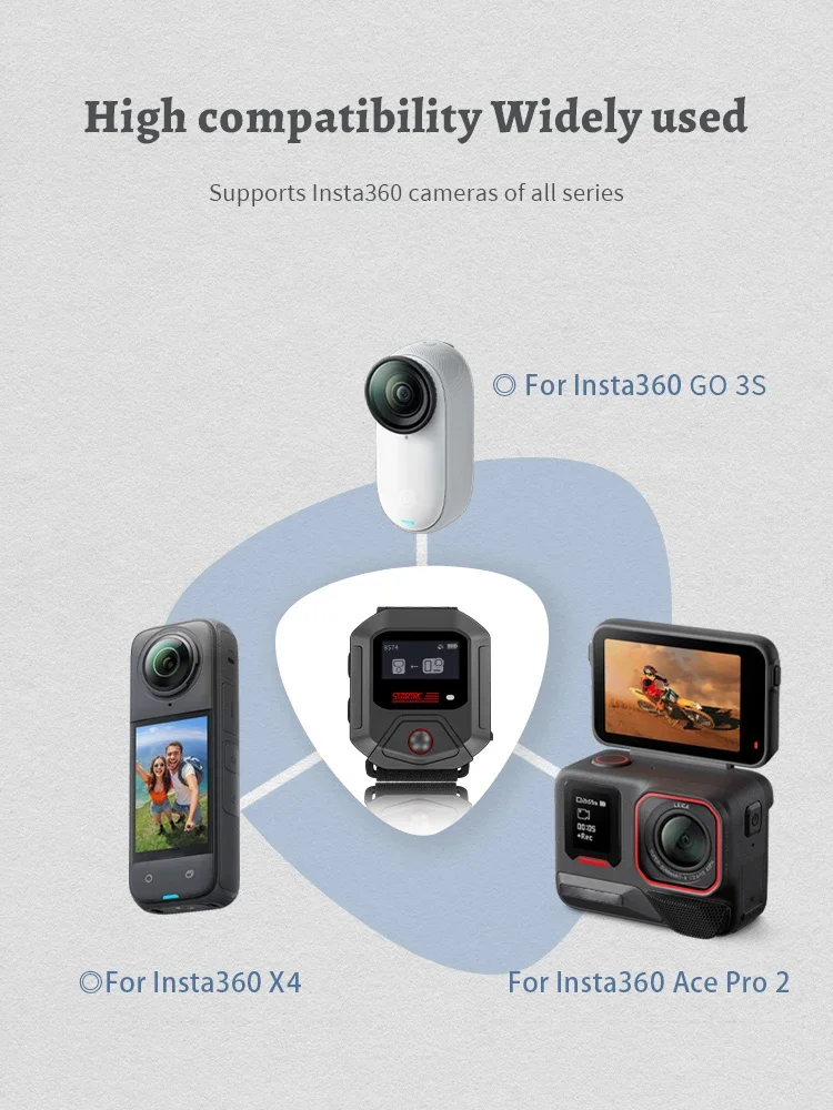 Camera Accessory Bluetooth Wireless Remote Control for Insta360 X4/X3 ACE PRO 2/GO 3s Sports Camera Parts For Insta360 X5/X4 Air