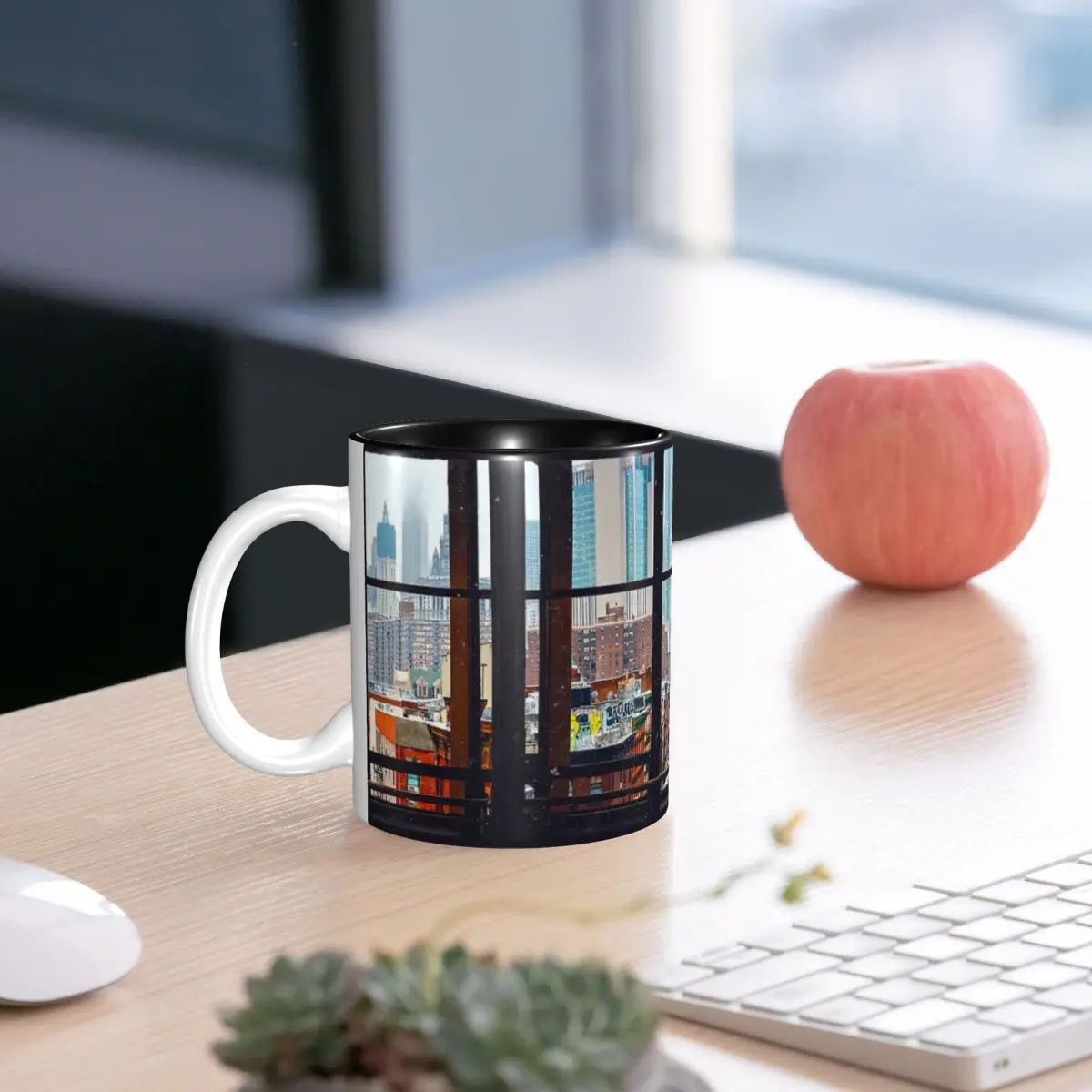 

New York City Window Mug Funny Ceramic Coffee Cups Tea Mugs Milk Cup Drinkware Gifts for Friends