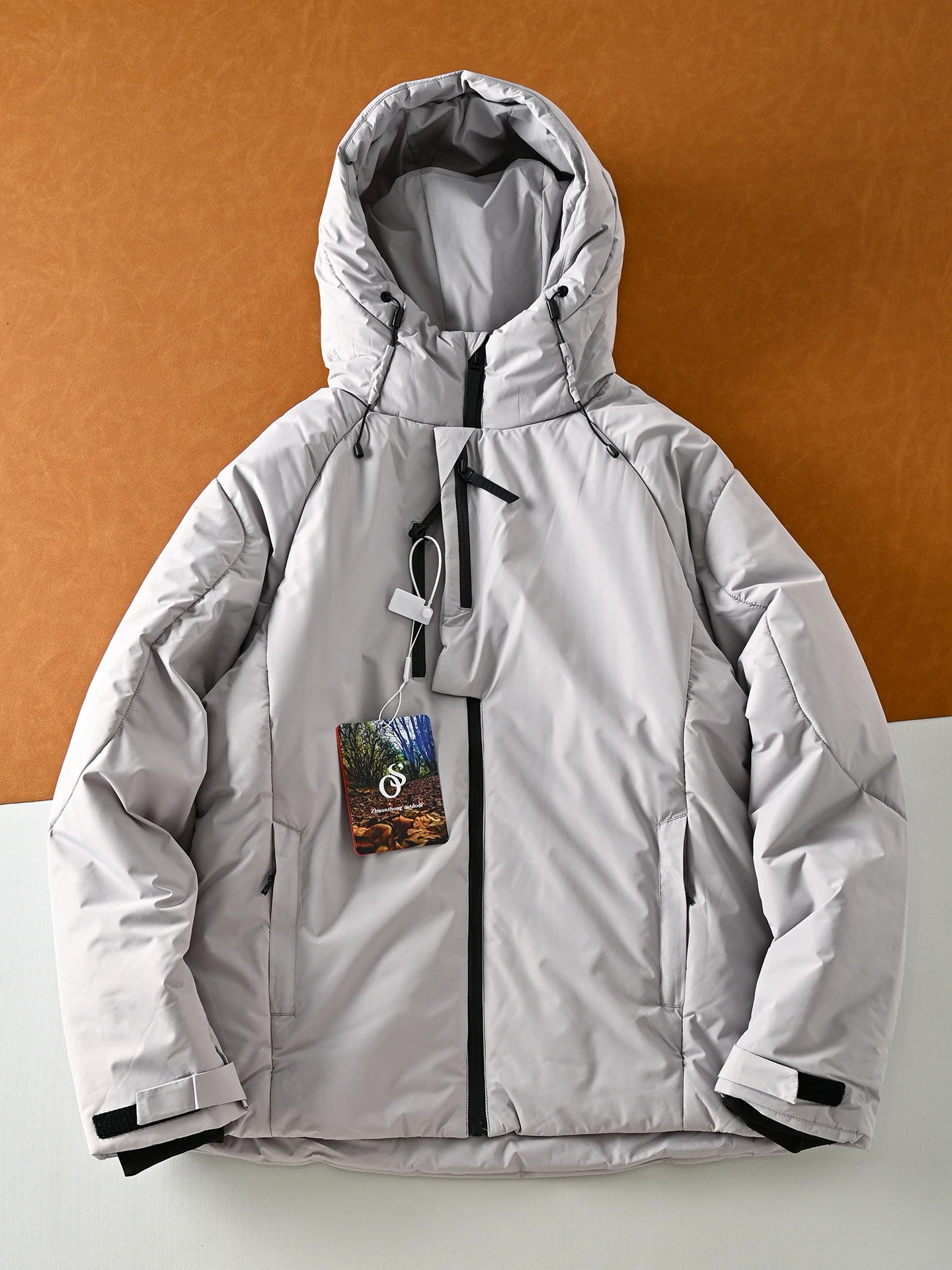 

Men's Lightweight Warm Windproof Water-resistant Hooded Cotton Jaet Winter Outerwear Faion Urban Sle Thiened Long Sve