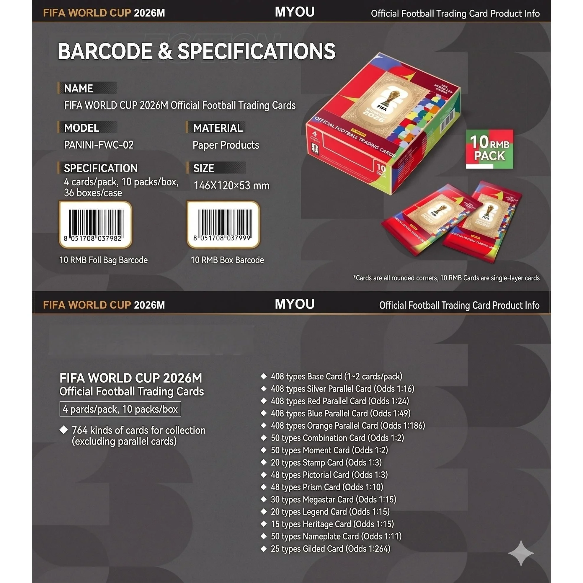 KAYOU Panini 2026 World Cup Football Collectible Card Messi Cristiano Ronaldo Mercural Merchandise CollectorEdition Card Gift view 5