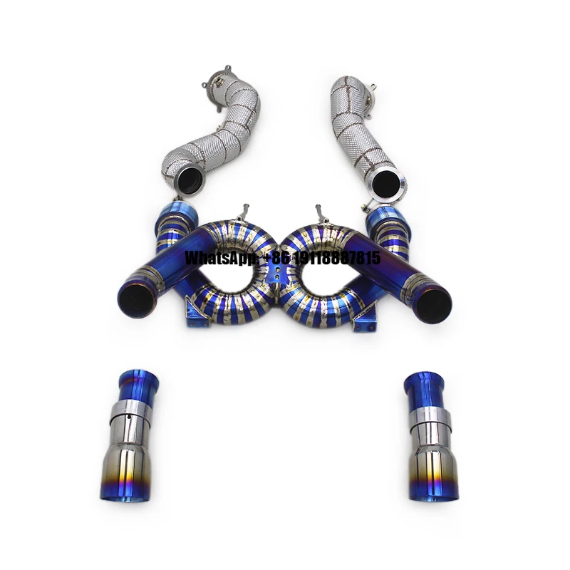 

Auto Race Full Exhaust System for Mclaren 720s 4.0 2017-2019 Titanium Sport X Pipe Catback Heat Shield Exhaust Downpipe