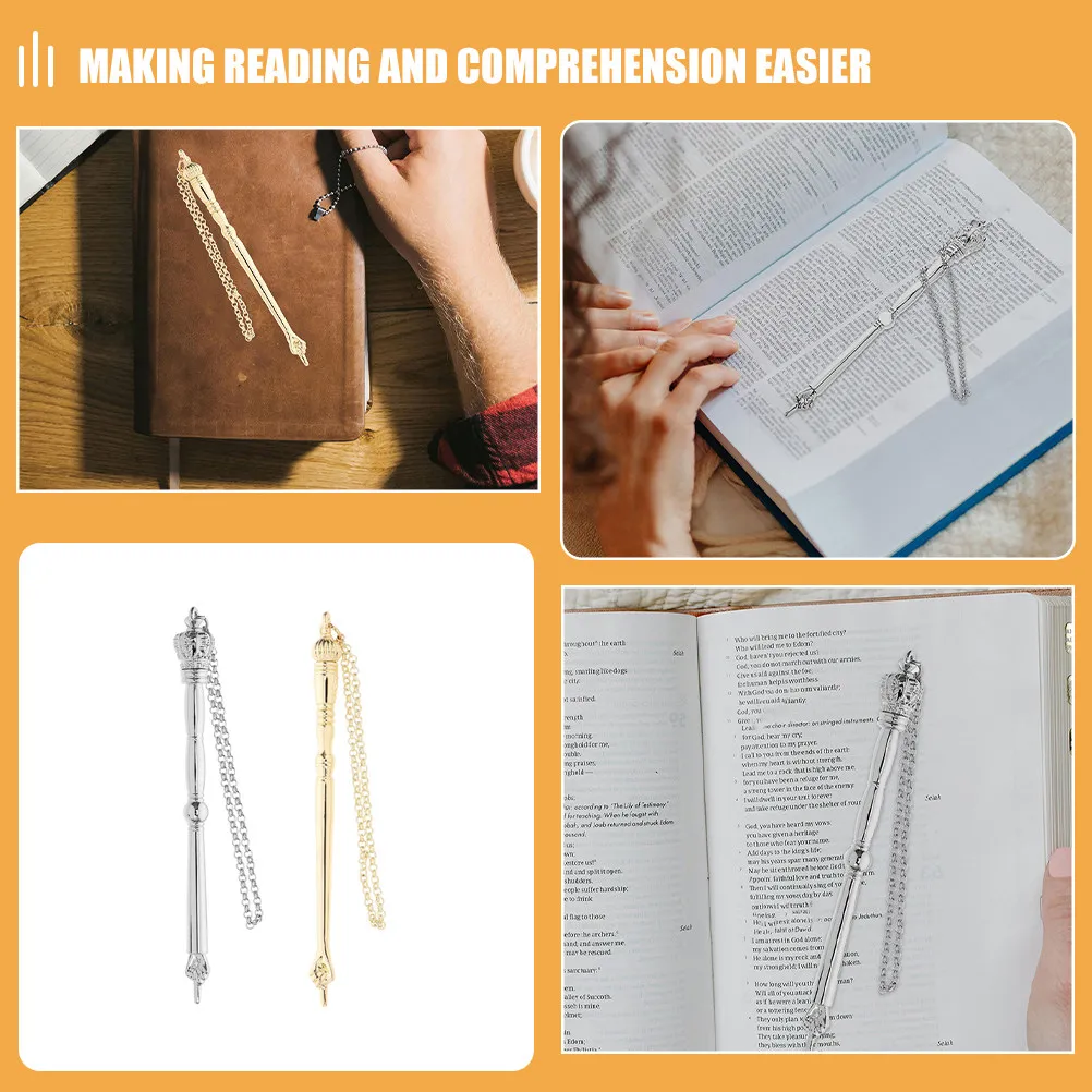 2Pcs Reading Pointer Chain Jewish Torah Hand Pointer Reading Tool for Bible Study Mitzvah Present Jewish Gift