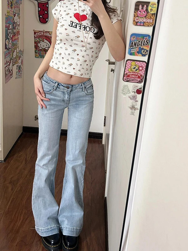 

Джинсы женские с низкой посадкой, расклешенные, облегающие, с высокой талией, удлиненные, с бамбуковым узором, повседневные, для высоких женщин