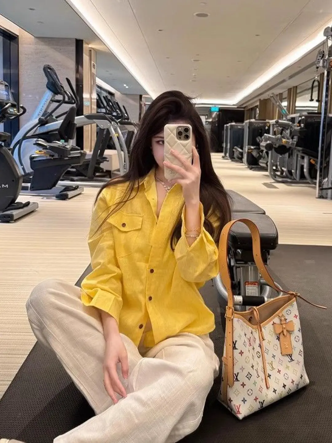 Fashionable Simple Yellow Collared Loose Long Sleeve Shirt Women's 2026 New Korean Style Casual Comfortable Polyester Fiber