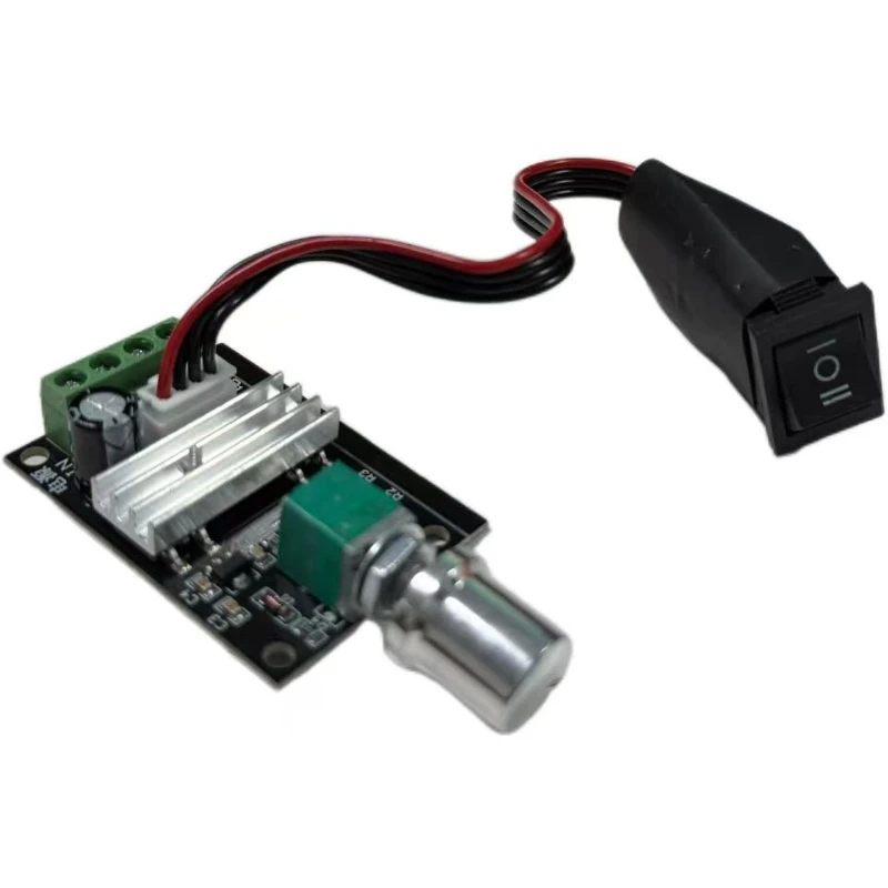 4632-370 Miniature DC geared worm motor, high torque, with controller, supports speed adjustment of 12V and 24V.