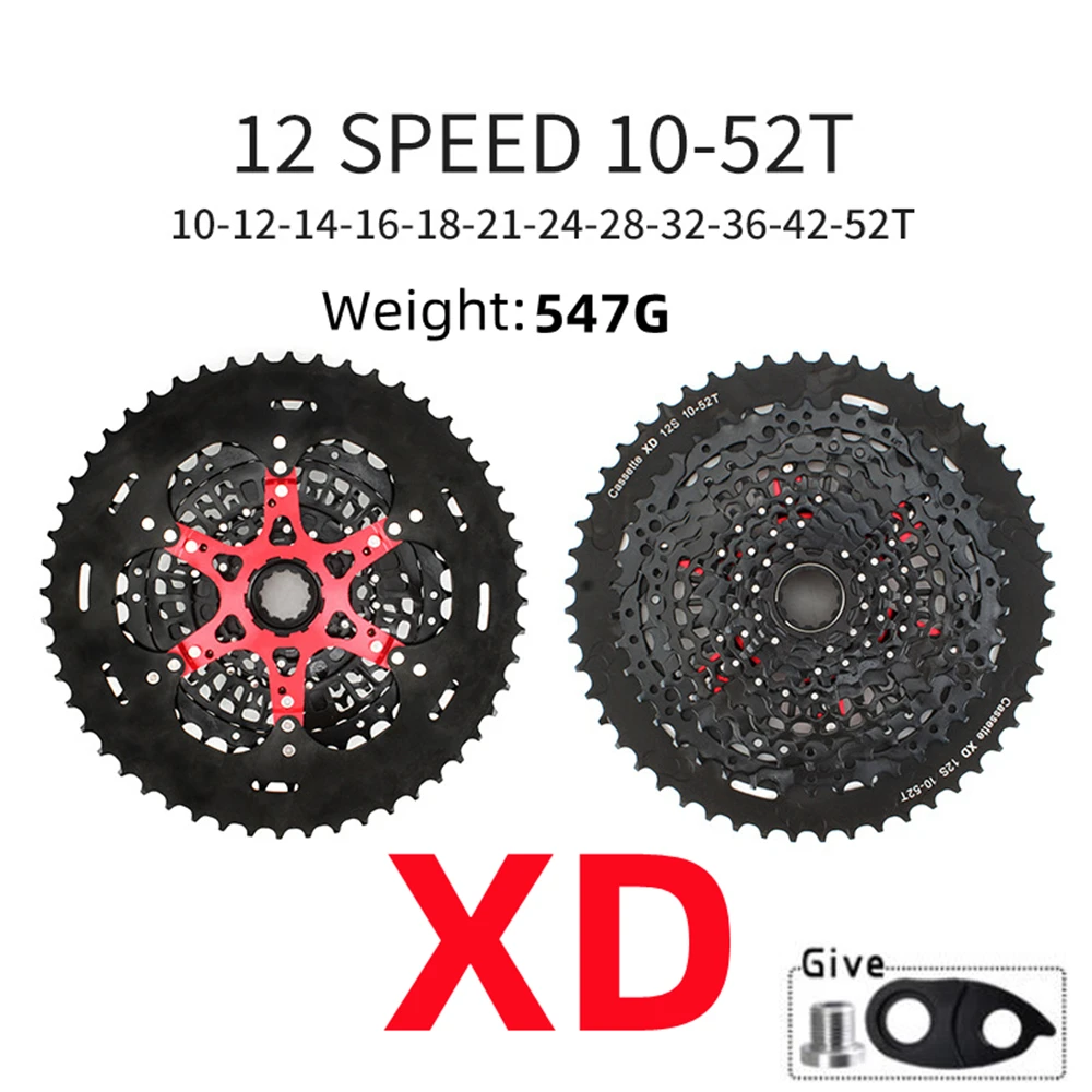 

NEW SUNSHINE Cassette 10-52T XD K7 12V MTB Bike 12 Speed Sprocket Mountain Bike Flywheel For SRAM GX EAGLE Bicycle Accessories