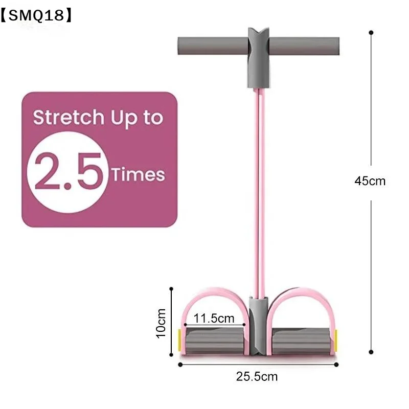 4-Tube Resistance Bands Yoga Pedal Puller Elastic Pull Rope Fitness Equipment For Abdomen Waist Arm Training【SMQ】