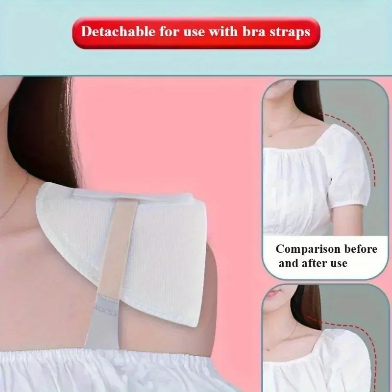 3pairs Soft Breathable Thick Sponge Shoulder Pads for Women - Elegant Sports Theme Design, Multi-Purpose Suitable for Dresses