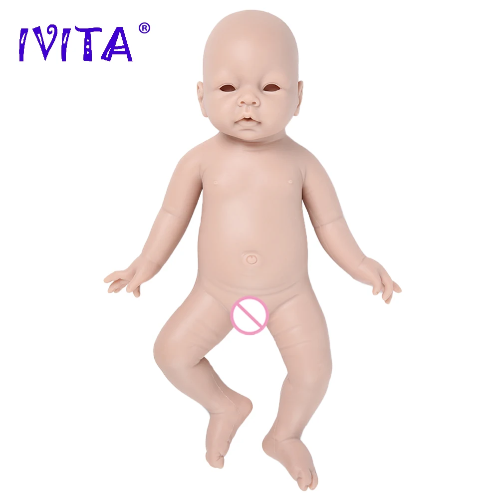 

IVITA WG1506 20inch 3.2kg Silicone Reborn Baby Doll Realistic Bebe Unpainted Soft Toys Newborn Girl Dolls with Children Clothes