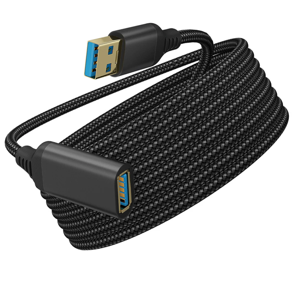 

10Ft Nylon Braided USB 3.0 Male to Female High Speed Data Transfer Extension Cable for Daily Life Office Sofa Use