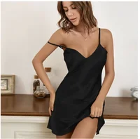 Sexy Suspender Nightgown Dress New Summer Women Nightdress Chemise Sleepwear Silky Satin Home Wear Dressing Gown Lingerie - Image 6