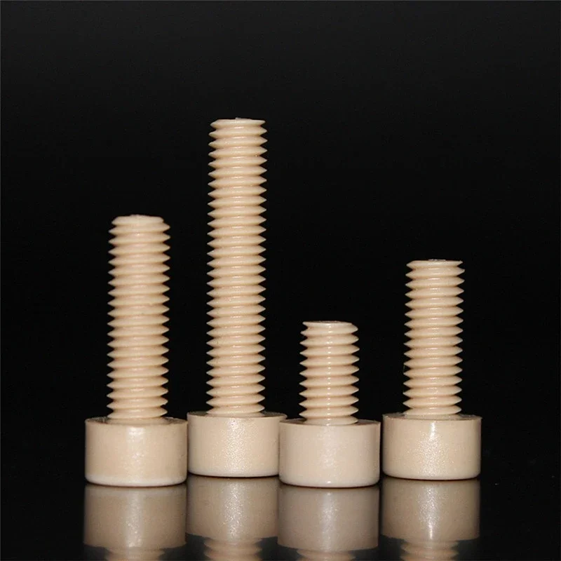 20 piezas de tornillos cabeza cilíndrica con hexágono interior alta resistencia, fabricados en PEEK, de los tamaños M2.5,