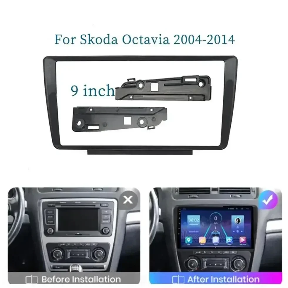

Для Skoda Octavia 2004-2014 9 дюймовый автомобильный каркас адаптер Canbus коробка декодер Android аксессуары панель комплект