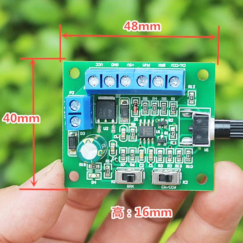 Brushless Motor Driver Speed Controller Board PWM DC 8V-24V Brushless Motor Speed Controller 18KHZ CW CCW Switch for With Driver