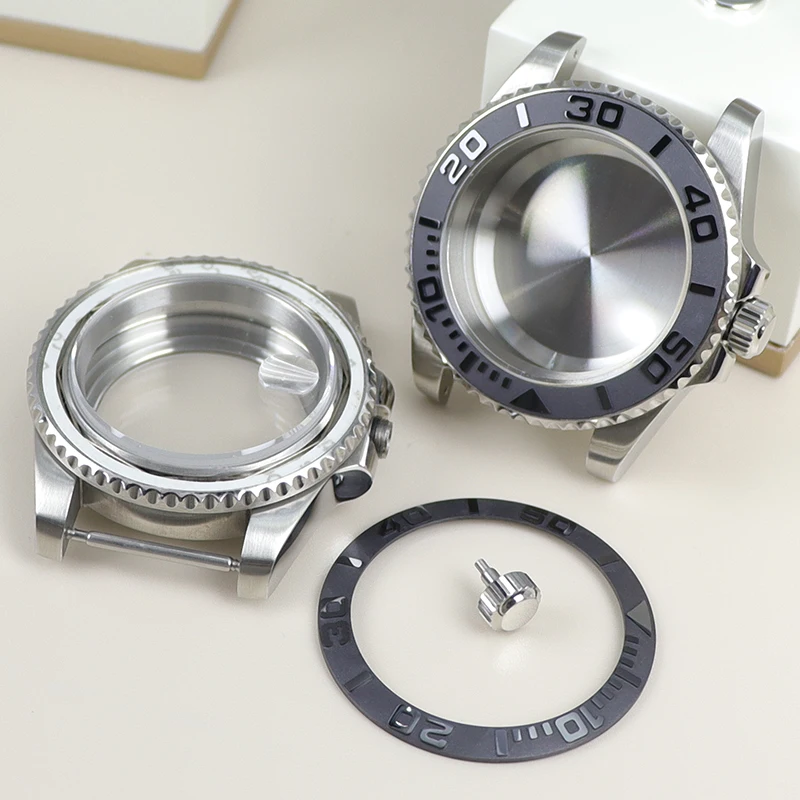 

40mm Yacht Design Waterproof Watch Case For Seiko NH34 NH35 NH36 NH38 4R36 Miyota 8215 ETA 2824 Automatic Movement 28.5mm Dial