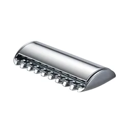 1PC Safety Razor Head Chrome Scalloped Bar Double Edge Beard Shaving Tool Safety Razor Head Open Comb Head Replacement Accessory