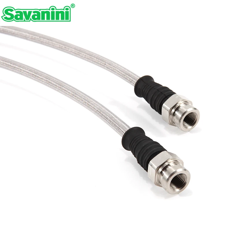 SAVANINI Car Front and Rear stainless steel brake Braided lines hose for VW Golf 6/7 mk6 mk7 CC Jetta Skoda Seat PQ35 PQ46 images - 6