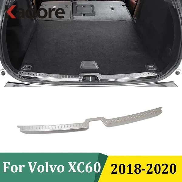 

Для Volvo XC60 XC 60 2018 2019 2020 внутренняя защита заднего бампера из нержавеющей стали, накладка на порог, накладка на порог, автомобильные аксессуары