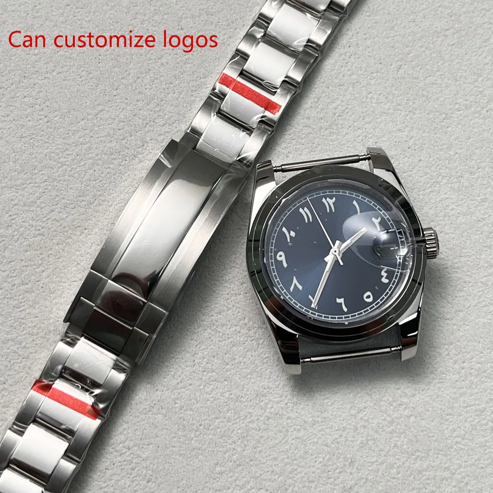 Quadrante NH35 28,5 mm quadrante arabo luminoso cassa dell'orologio NH35 39 mm adatto per movimento automatico NH35 M228206-0025 quadrante slog watchmods