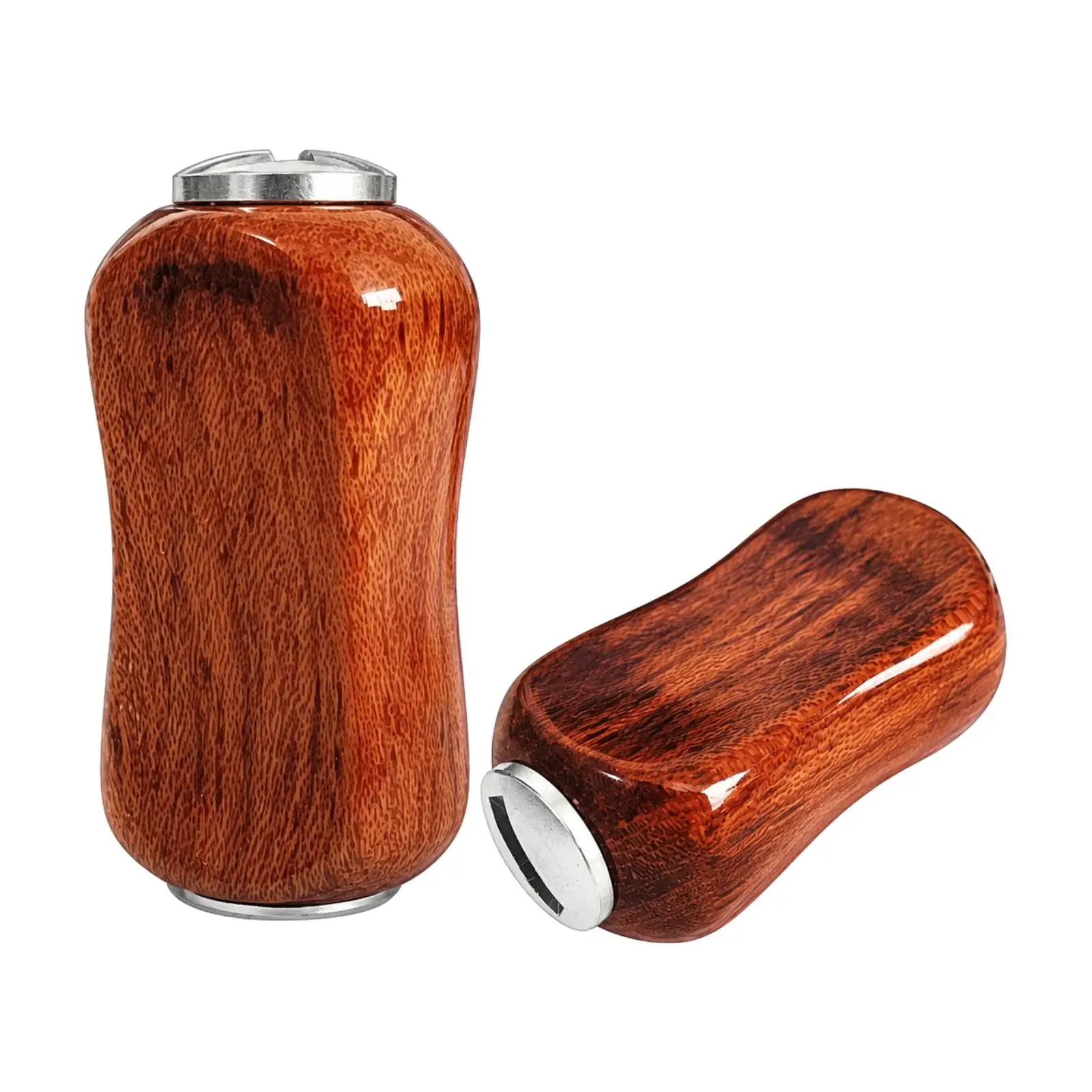 Beech Wood Reel Knob with Metal End Fittings Polished Wooden Fishing Reel Handle Knob Lightweight for Anglers, Lure Fishermen