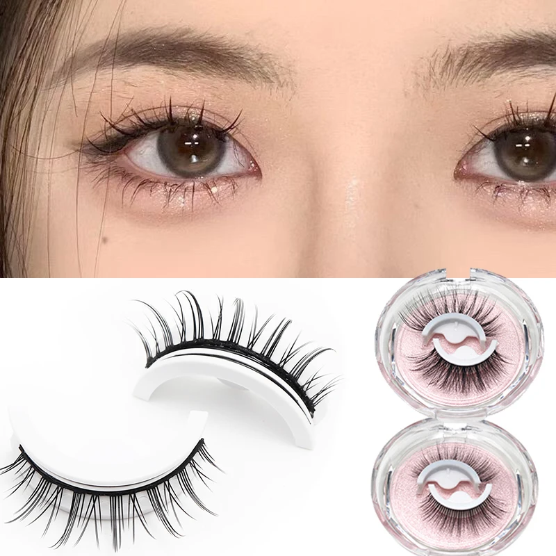 DINGSEN Koreanische Selbstklebende Wimpern Natürliche Wiederverwendbare Wimpern Manga-Wimpern Make-up-Produkte Ohne Klebstoff Wimpern – Detail 1