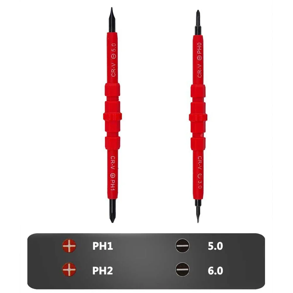 3Pcs/set 3 In 1 Insulated Screwdriver Set PH1/PH2 Multi-Purpose Screwdriver Electricians Slotted Cross Screwdriver Bit Tools Kit