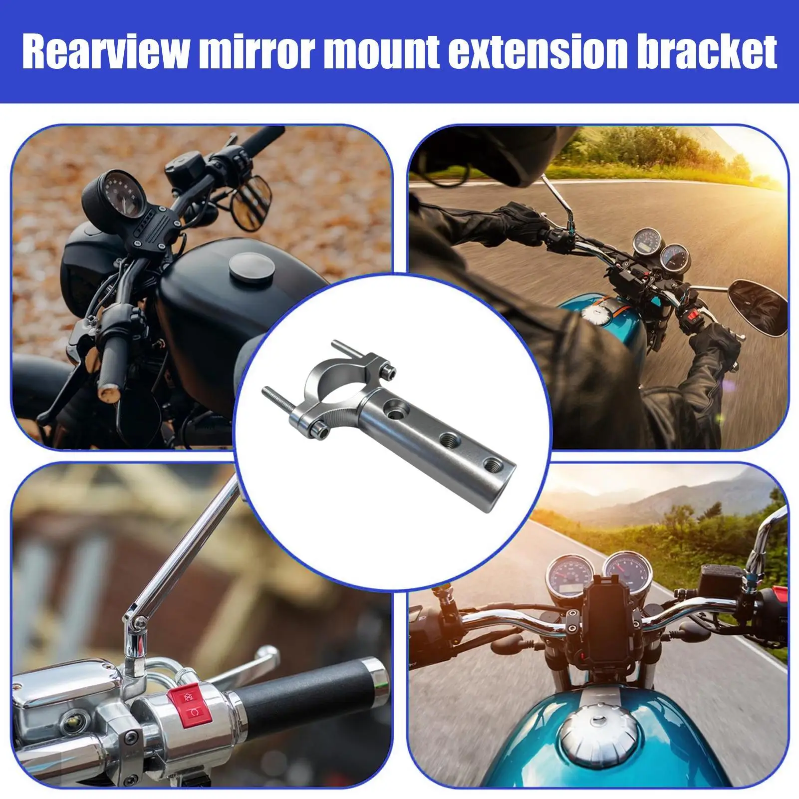 

Motorcycle Headlight Mount Aluminum Alloy Lightweight Stand Rearview Mirror Extension Light Bracket For Scooter Riding Commuting