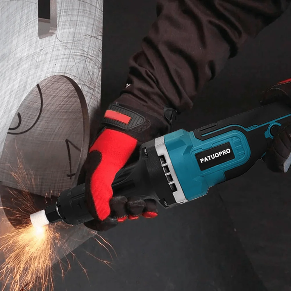 21V Cordless Brushless Die Grinder 6mm Electric Engraving Tool 4 Mode Speed Polishing Rotary Tool Fit Makita 18v Battery