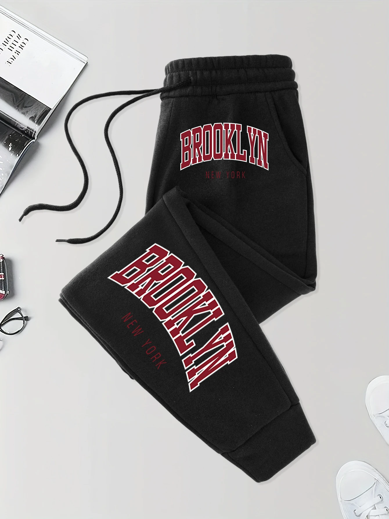 

Brooklyn New York Letter Print Fashion Long Pants Man Warm Fleece Sweatpants 10 Colors Sports Trousers Joggers Drawstring Pant