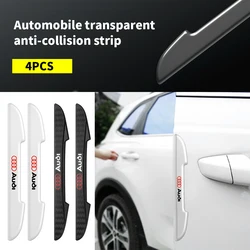 4pcs Rubber Car Door Edge Protector Stickers Anti Collision Strips For Audi S line A4 b8 b6 b7 b9 A3 8p 8v A6 c7 c6 A5 Q5 A1 RS