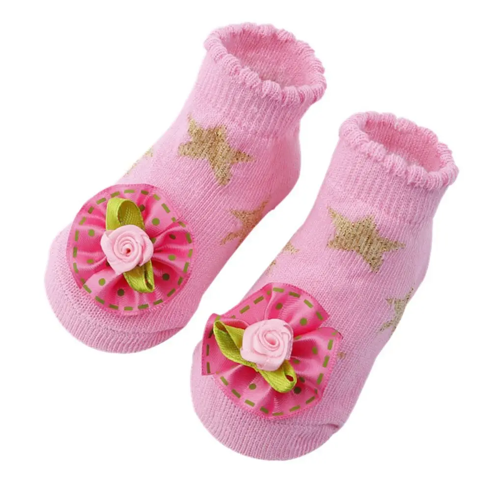 

New Bow Knot Baby Socks 0-6 Months High-quality Striped Lace Trim Socks Cotton Summer Anklet Socks
