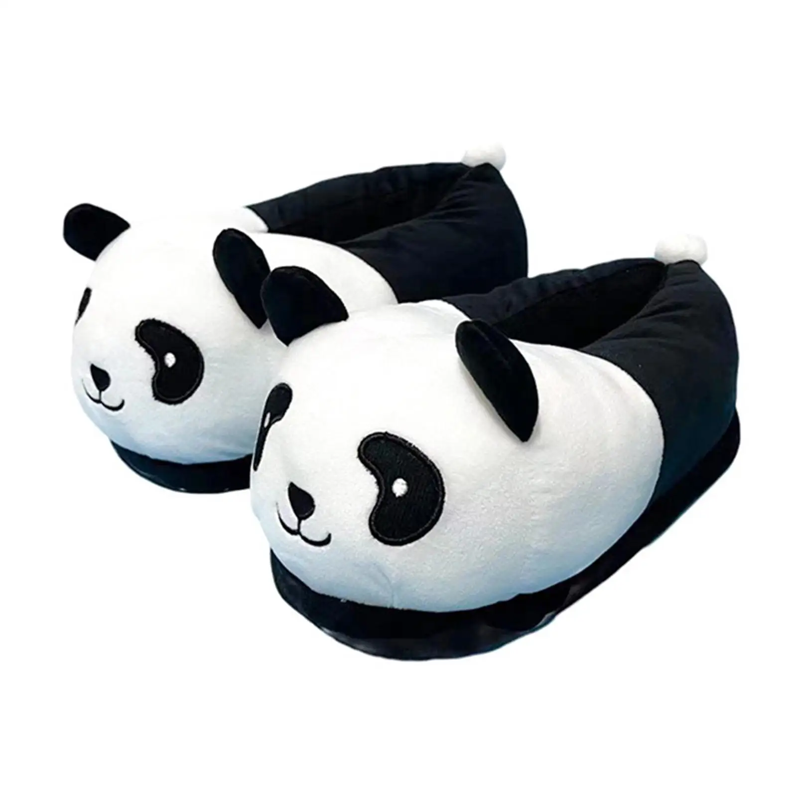 Zapatillas de Panda de dibujos animados Unisex para adultos, lindas zapatillas de felpa para interiores, cálidas, divertidas, talla única para