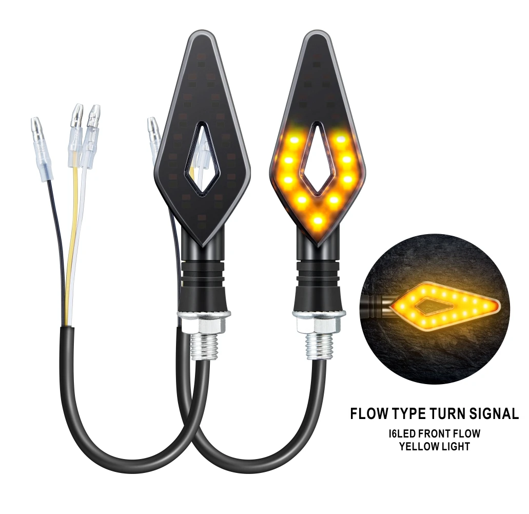 Clignotant LED universel pour moto, étanche IP68, clignotant ambre, clignotant, feux arrière, accessoires de lampe, 12V
