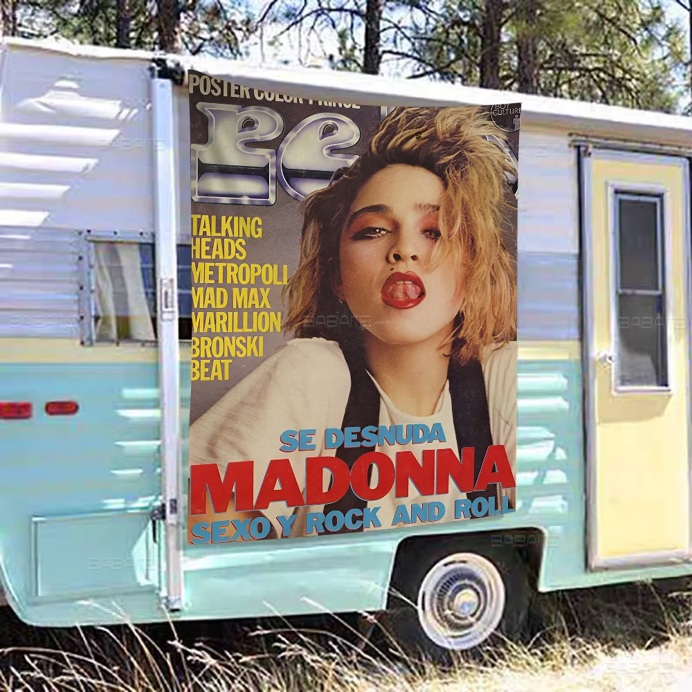M-Madonna C-Ciccone Cartoon Flag Art Science Fiction Room Home Decor Wall Hanging Home Decor Banner