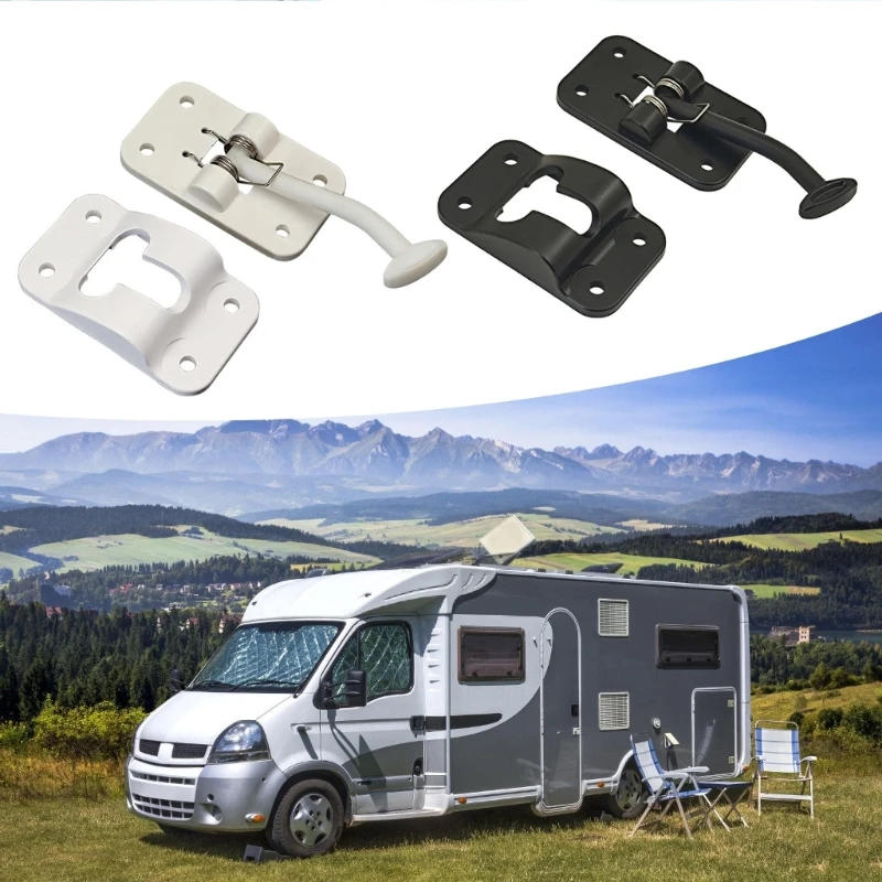 Secure Motorhome Door Hook Latches Easy Use Door Restraint Door Safety Catch Hook Enhances Stability in High Winds X37F