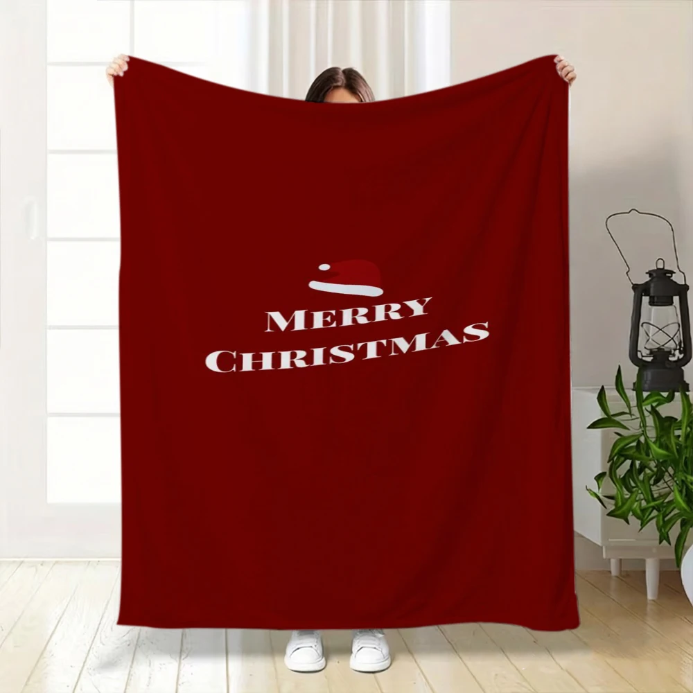 Minimalist Cute Holiday Graphic Ultra Soft Plush Couch Cover Throw Warm Accent For Coffee Shop Office Store