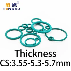 O-ring thickness 3.55/5.3/5.7mm CS fluororubber FKM sealing temperature resistant gasket rubber ring complete inspecifications.-