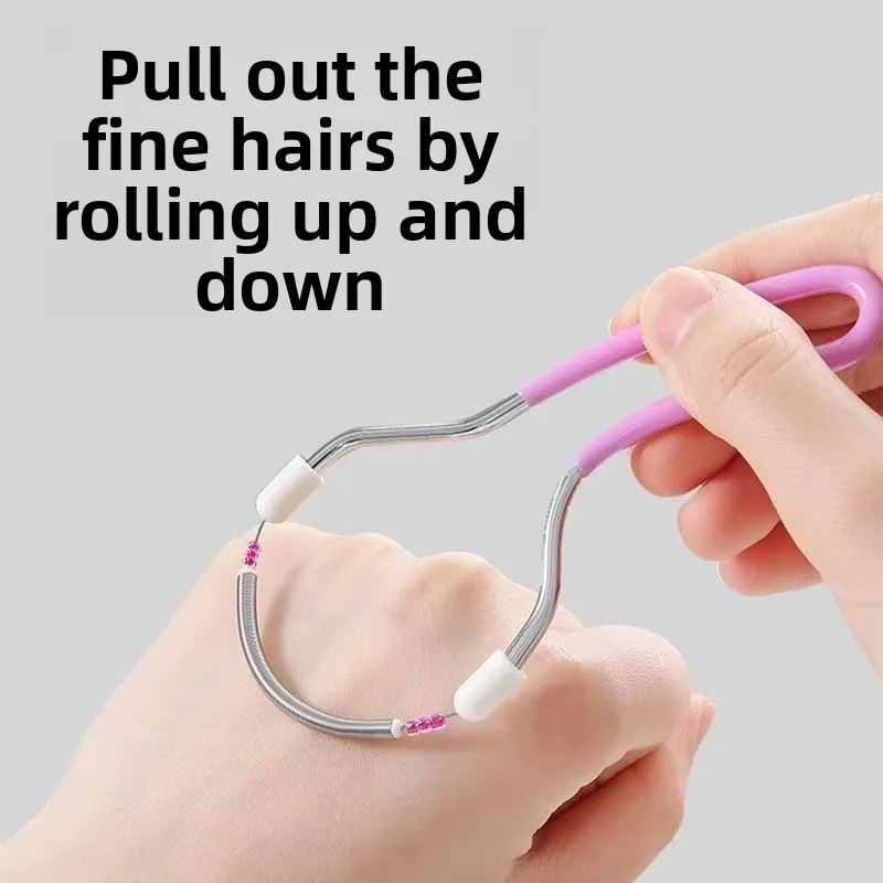 Spring Facial Hair Remover for Women Painless Peach Fuzz Epilator for Upper Lip Eyebrow Dermaplaning Face Hair Removal Tool