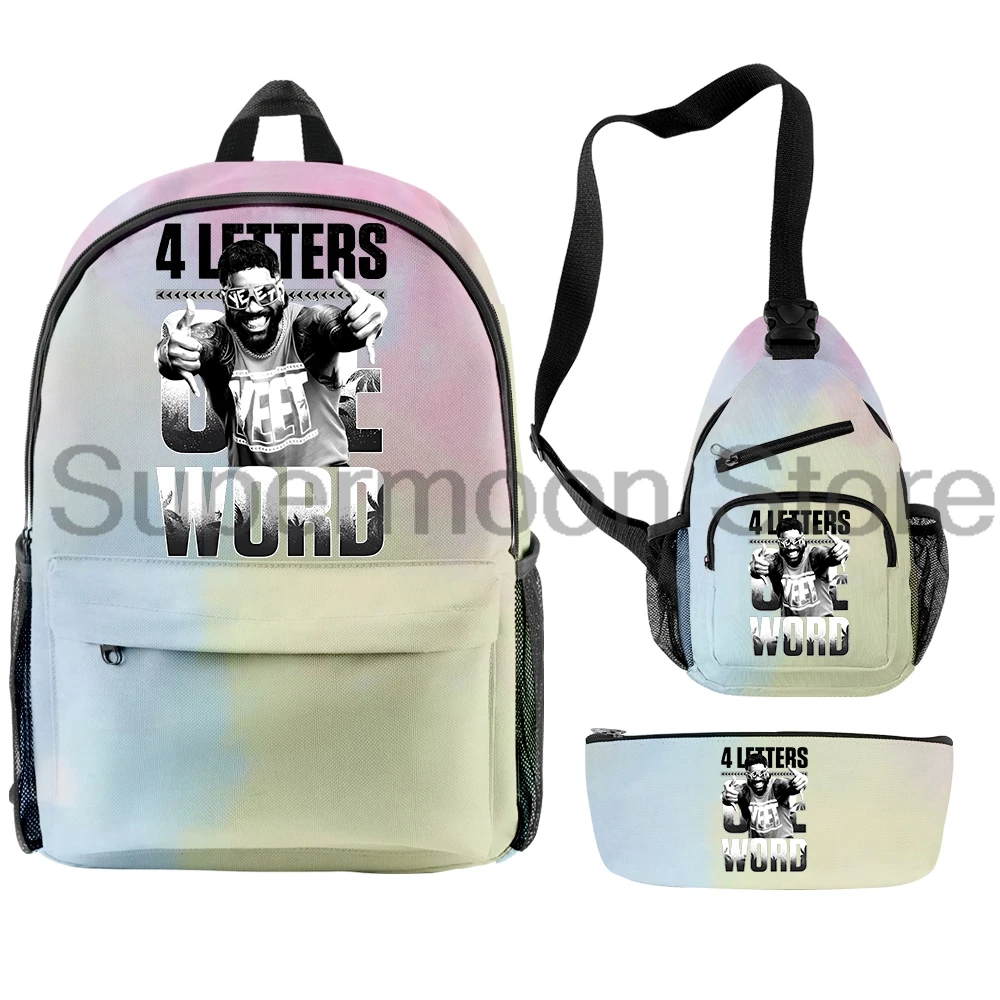 Jey Uso Quattro Lettere Una Parola Merch 3 pz/set Zaino Borsa a Tracolla Donna Uomo Zaino Casual Daypack Borse da Viaggio all'aperto