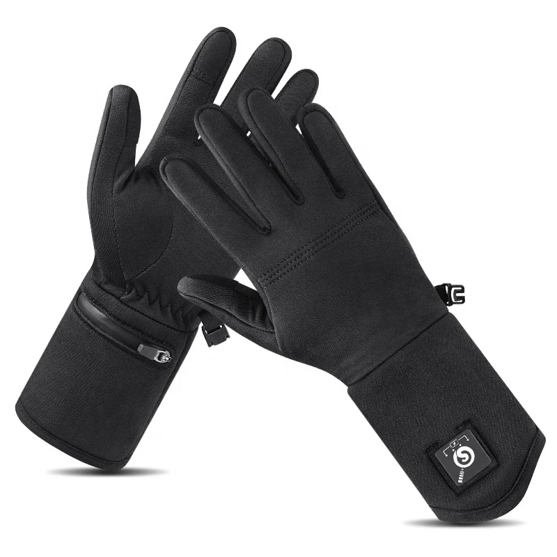 Outdoor Winter Waterproof Warm Rechargeable Battery Thin Heated Glove Liners Touch Screen Electric Heating Gloves