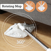 360Rotating Floor Cleaning Mop with Face Towel Telescopic Pole Plectrostatic Mop for Window Floor Clean Household Cleaning Tools