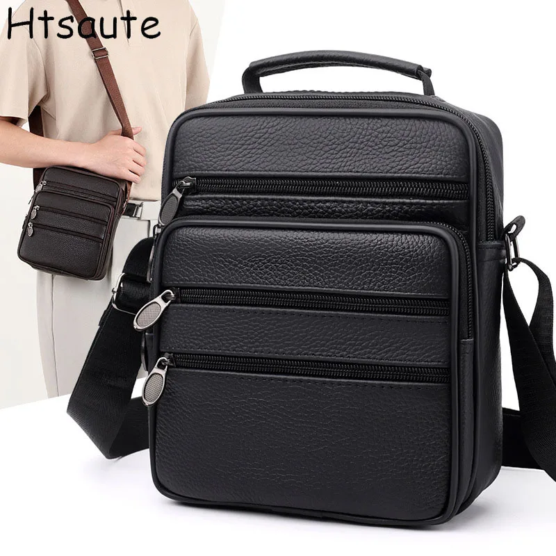 Vintage Style Men Leather Shoulder Bag High Quality Crossbody Bags Man Top Handle Design Shoulder Bag For Men Presents Bolsa