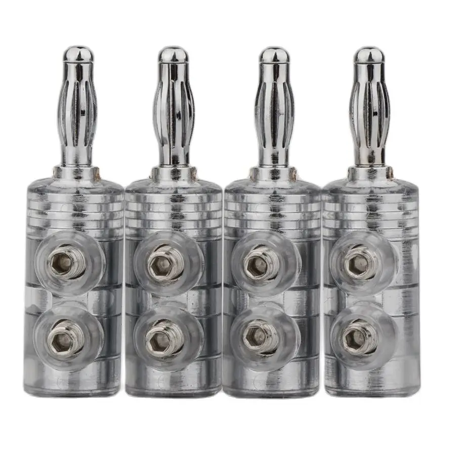 プリフエア発射金メッキバナナプラグ,4mmスピーカー端子,ネジロックケーブルアダプター,アンプCDプレーヤー用