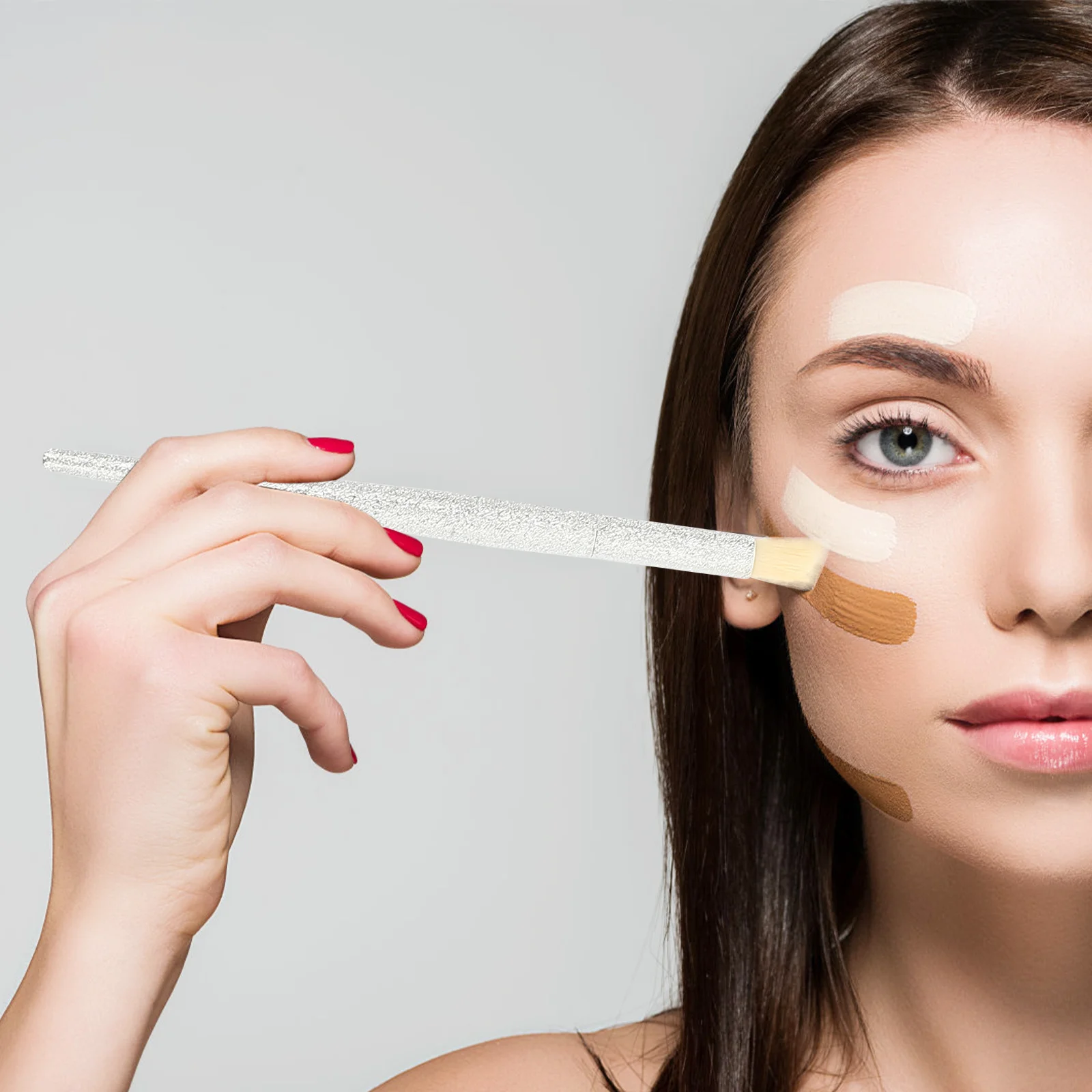 1 セットアイシャドウブラシセット女性メイクブラシ美容ツールさまざまなサイズプロフェッショナルソフトハンドル簡単なクリーニング