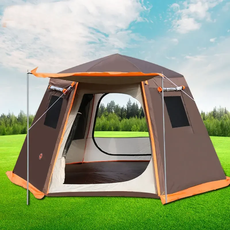 Double layer easy lightweight 4 6 person waterproof camping quick building travel climbing waterproof travel tent