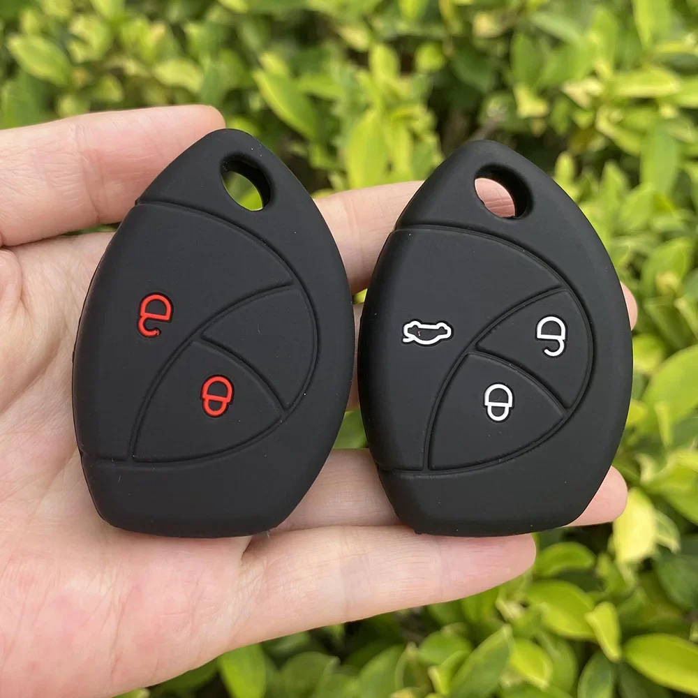 2 3 Buttons Silicone Car key cover protect case for Toyota Malaysia Truguard VG Alarm Cobra for Renault Logan Remote Accessories